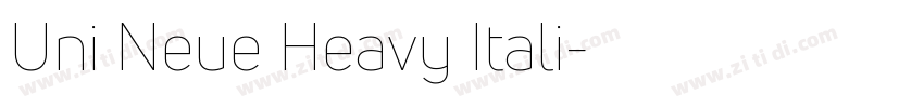 Uni Neue Heavy Itali字体转换